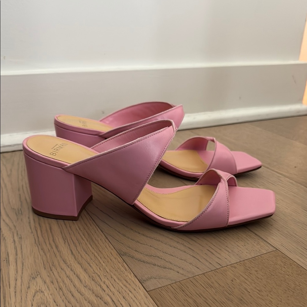 Alexandre Birman Pink Block Heel Sandals Sz. 39
